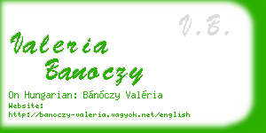valeria banoczy business card
